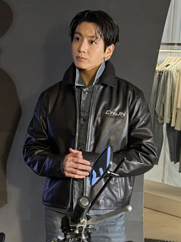Jungkook CK JK Leather Jacket