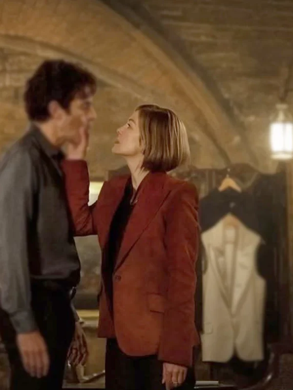 Ladies First Rosamund Pike Suede Blazer