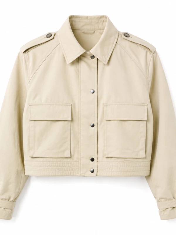 Millie Bobby Brown Nyc Beige Jacket F