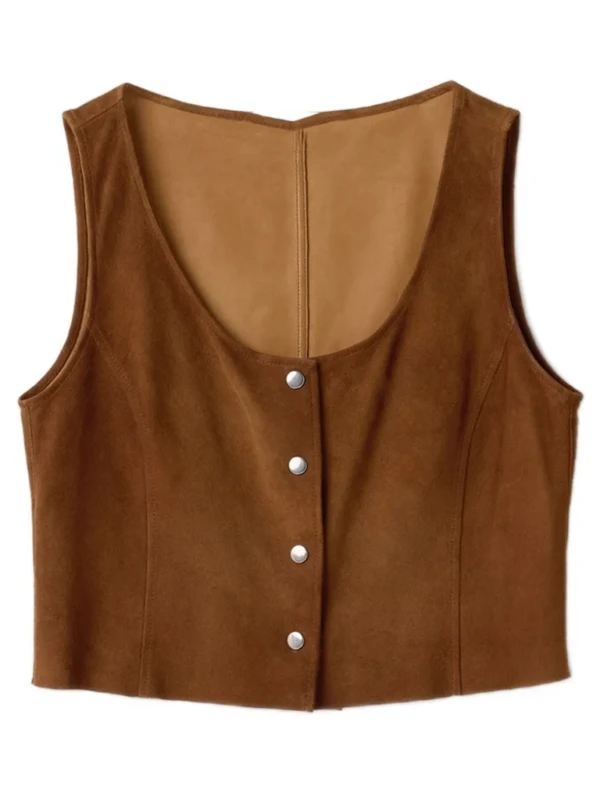 NY Joey King Brown Vest F 1