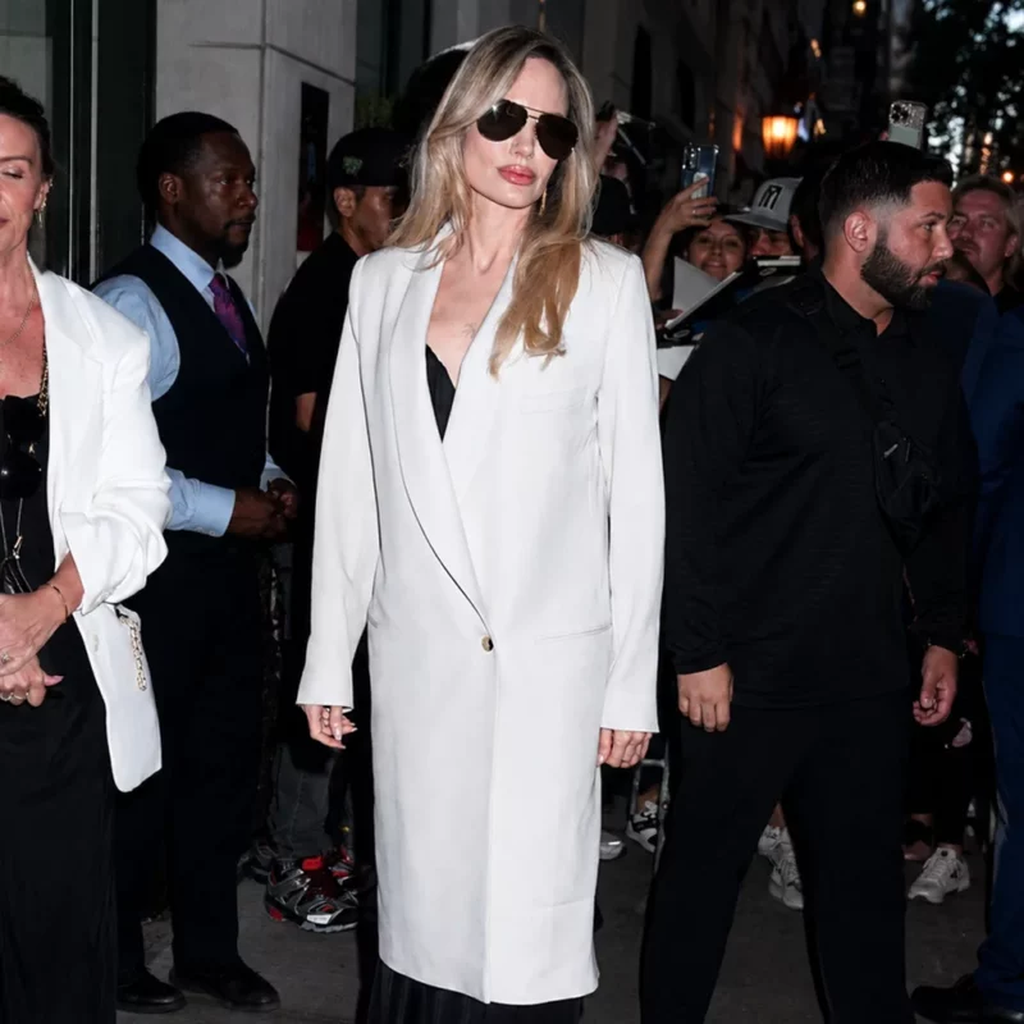 NYC Screening Angelina Jolie Coat