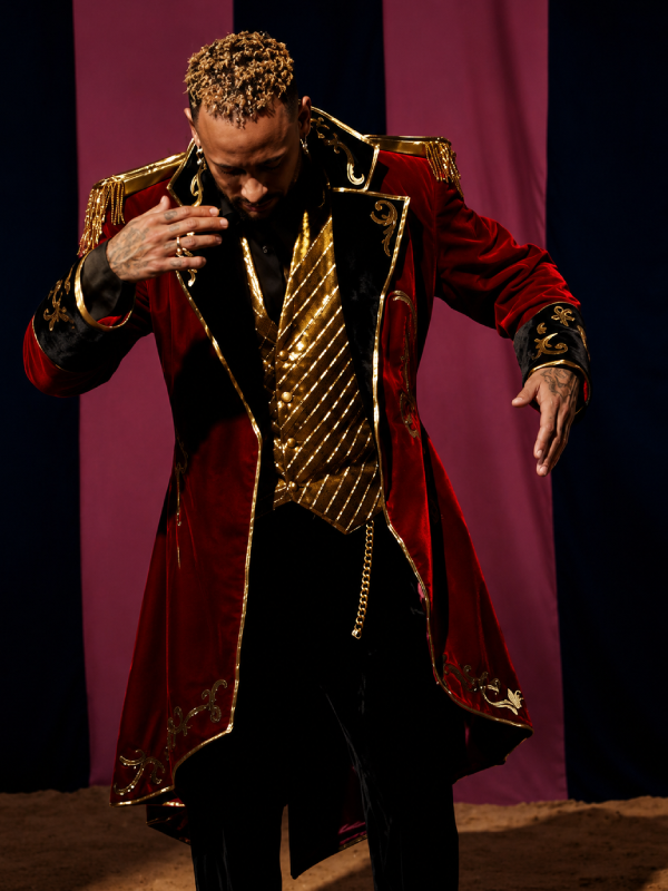 Neymar Red Ringmaster Coat Front