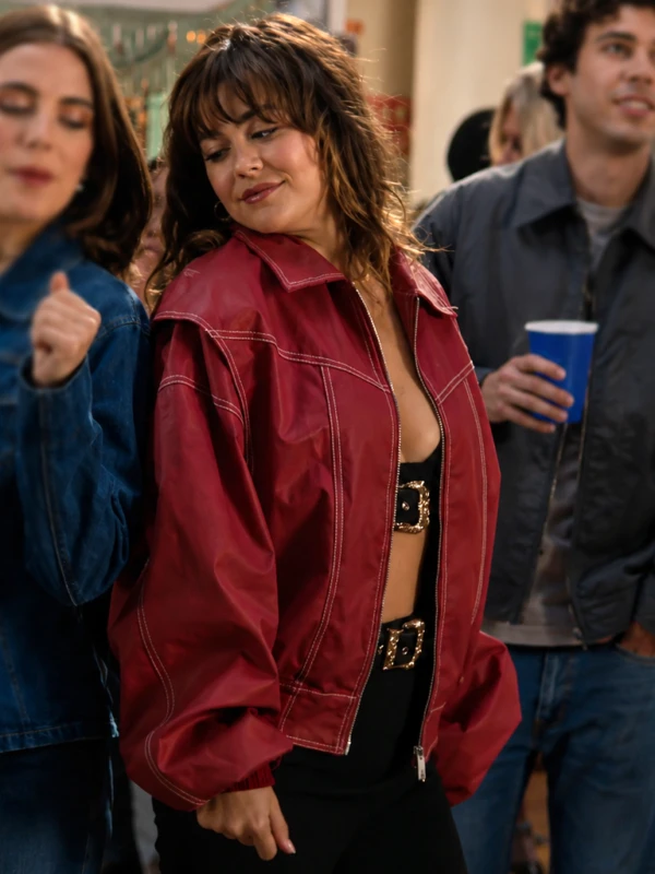 Off Campus Allie Hayes Red Bomber Jacket