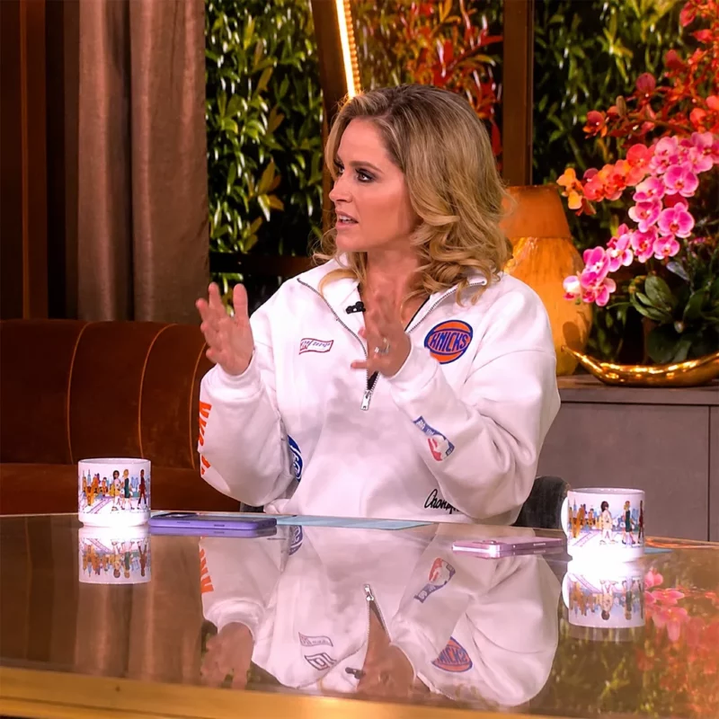 The View Sara Haines Knicks White Jacket